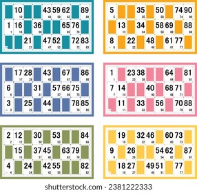 Loto. Bingo. Cartes et boules Stock Vector