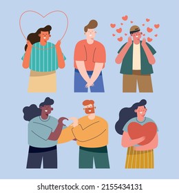 six love persons group characters