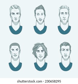 Six man with different races