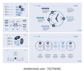 Six Marketing Charts Slide Templates Set