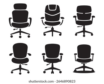 Six Modern Office Chair Silhouettes 