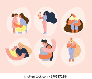 six moms lovely set characters