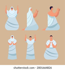 six muslim religion prayers characters