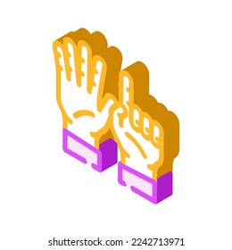 six number hand gesture isometric icon vector. six number hand gesture sign. isolated symbol illustration