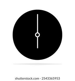 Six o'clock wall clock. Vector Illustration.  Six o'clock am or pm.