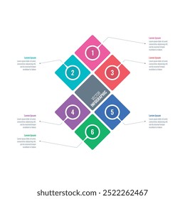 six option informational templates. checkmark infographic template. annual report, internet, magazine, web infographic template