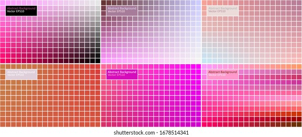 Six options of Abstract Colorful Background design. Set of colorful vector backgrounds.