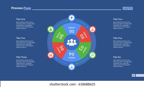 Six Options Cycle Slide Template