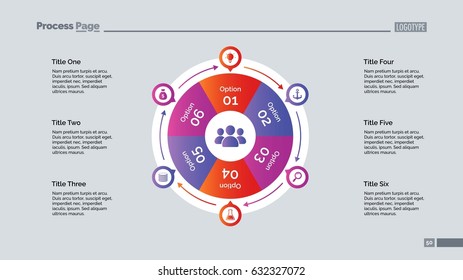 Six Options Cycle Slide Template