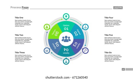 Six Options Cycle Slide Template
