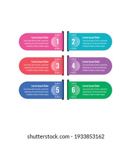 six options infographic template. business infographic template. annual report, magazine, web, internet information template