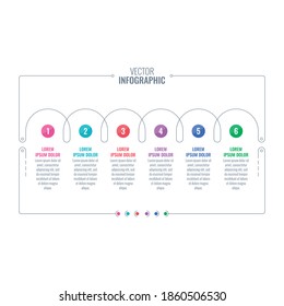 seis opciones plantilla informativa. plantilla de infografía web, internet, informe anual