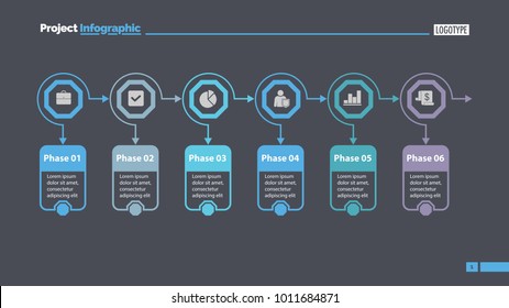 Six Options Process Chart Slide Template
