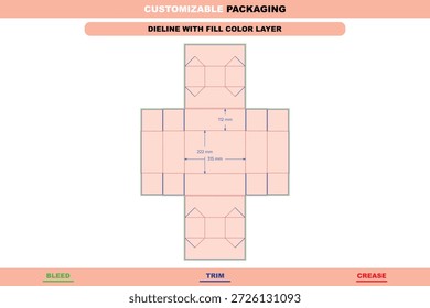 Sechserpackung Displayschachteln für Einzelhandelsverpackungen mit effizientem Dieline-Design mit strukturiertem Box-Layout und detaillierter Matrizenlinie für Vektordruckpackungslösungen