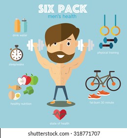 six pack men's health   