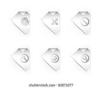 Six Paper Icons For Website Design