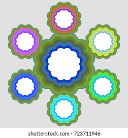 Six part abstract circular infographic element design