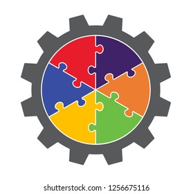 Six Part Gear Puzzle