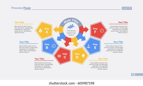 Six Pentagon Options Slide Template
