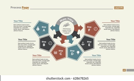 Six Pentagon Options Slide Template