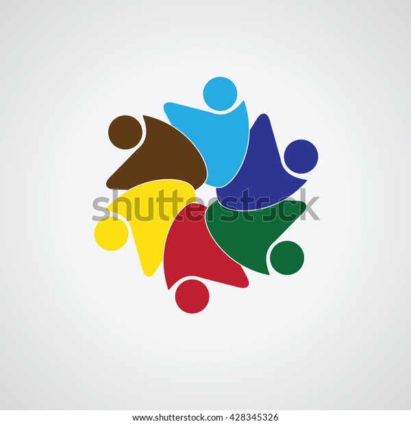 Six People Icon People Friends Logo: Stock-Vektorgrafik (Lizenzfrei ...