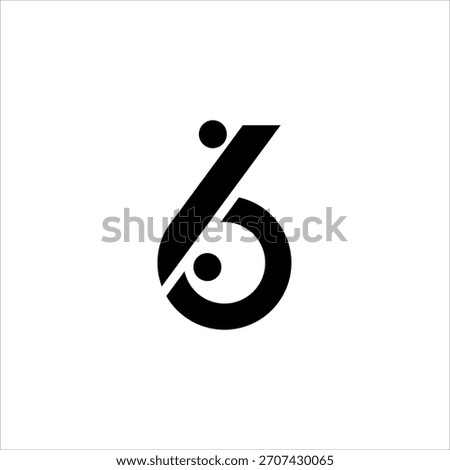 The six percent number logo design is simple and unusual.