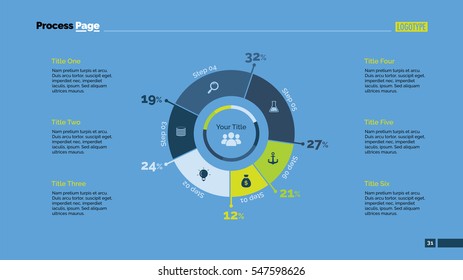 Six Percentage Sectors Slide Template