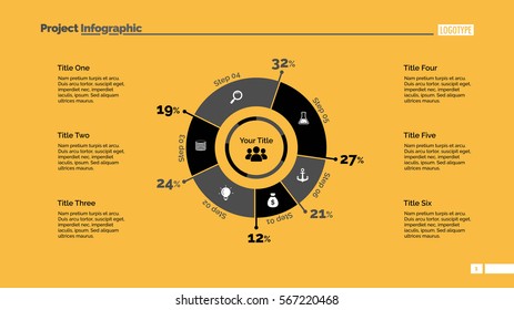 Six Percentage Sectors Slide Template