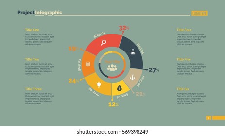 Six Percentage Sectors Slide Template