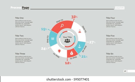 Six Percentage Sectors Slide Template