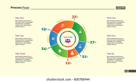 Six Percentage Sectors Slide Template