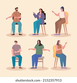 six persons seated in chairs