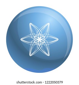Six petal flower icon. Simple illustration of six petal flower vector icon for web design isolated on white background