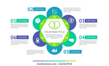 Six Petals Flower Slide Template