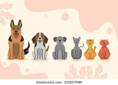 six pets domestics group characters
