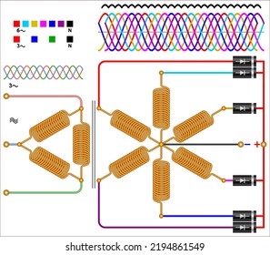 Six Phase Half Wave Rectifier