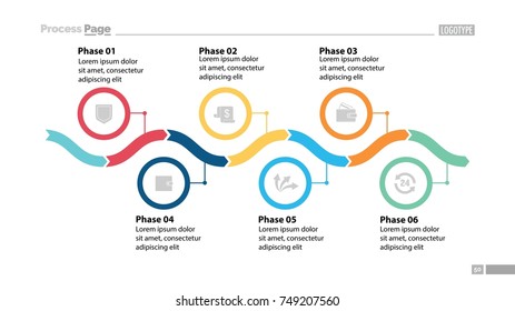 Six Phase Process Chart Slide Template Stock Vector (Royalty Free ...