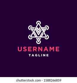 six point star logo design inspiration . six point star logo template