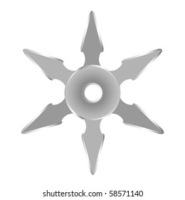 Estrella de lanzamiento de ninja de seis puntas.
