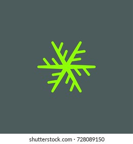 Six pointed star, 6 point star. Snowflake flat icon. Snow pictogram. Winter symbol. Vector illustration, EPS10
