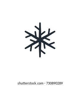 Six pointed star, 6 point star. Snowflake flat icon. Snow pictogram. Winter symbol. Vector illustration. Icons isolated on a white background. Element for your design. EPS10