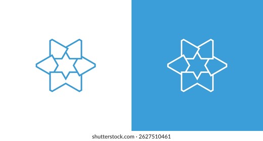 Design do logotipo da Linha Estrela de Seis Pontas