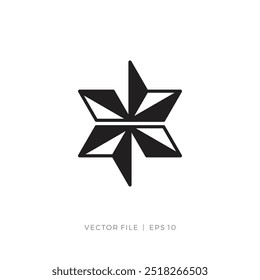 logotipo girar estrela de seis pontas