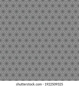 Six pointed stars pattern design with hexagon, geometric lines pattern, grayscale geometric figures, easy to change color