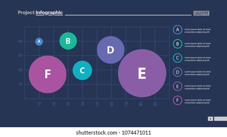 Six process elements on grid template. Business data. Graph, chart, design. Creative concept for infographic, report. Can be used for topics like analysis, research, production