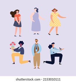 six proposal marriage lovers characters