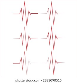 Six pulse lines with different width