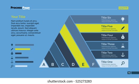 Six Ribbon List Diagram Slide Template