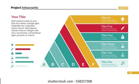 Six Ribbon List Diagram Slide Template