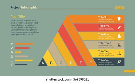 Six Ribbon List Diagram Slide Template